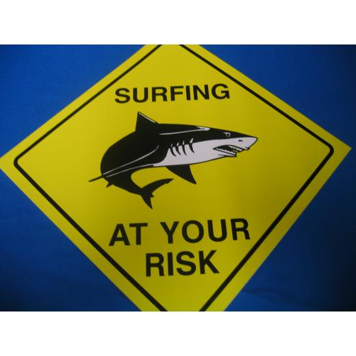 SURFING AT YOUR RISK (Türschild)