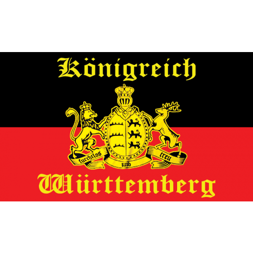 LÄNDERFAHNE / KÖNIGREICH WÜRTTEMBERG