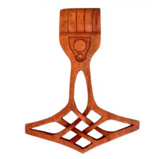 Thor Hammer klein (Holz, Handgeschnitzt)