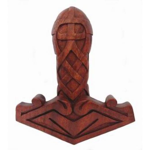 Thors Hammer Viking (Holz, Handgeschnitzt)