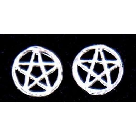 Ohrstecker Pentagramm im Kreis