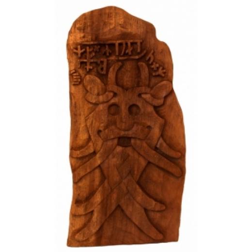 Odins Maske Runenstein (Holz Wandschmuck)