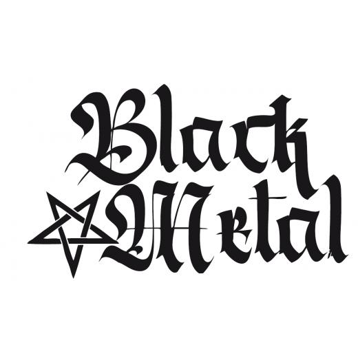 Black Metal + Pentagram [high] Car Sticker