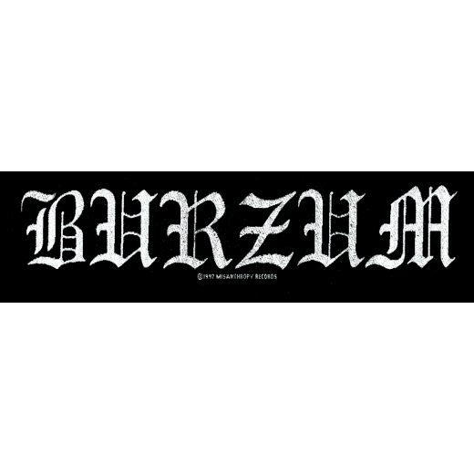 Burzum - Logo in silber (Superstrip - Aufnäher)