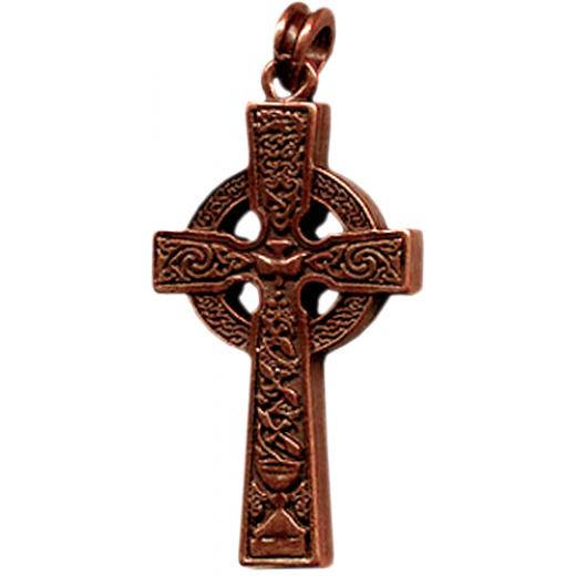 KELTENKREUZ VON AHENNY Altbronze (Kettenanhänger)