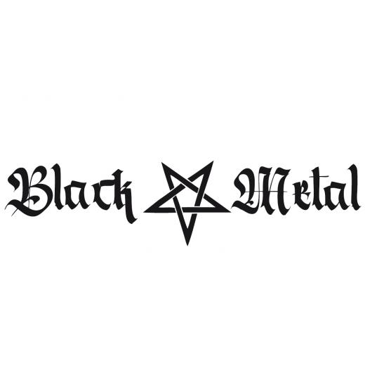 Black Metal + Pentagram [long] Carsticker
