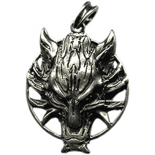 FENRISWOLF Altsilber rustikal (Kettenanhänger)