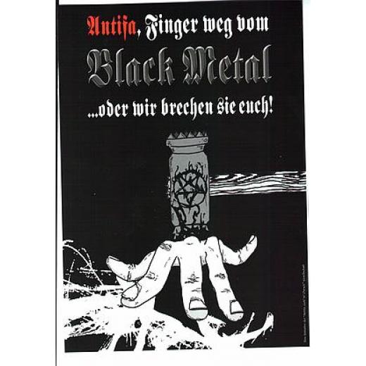 Antifa, Finger weg vom Black Metal ! (Aufkleber)