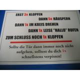 3x klopfen (Türschild)