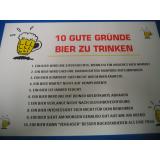 10 gute Gründe Bier zu trinken (Türschild)