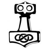 Thors Hammer / Mjöllnir  (Autoaufkleber)