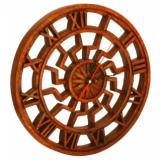 Schwarze Sonne Wanduhr (Holz)