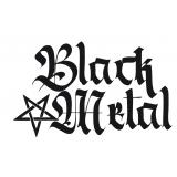 Black Metal + Pentagramm [hoch] Autoaufkleber