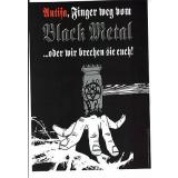 Antifa, Finger weg vom Black Metal ! (Sticker)