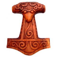 Thors Hammer (Holz, Handgeschnitzt)