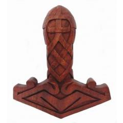 Thors Hammer Viking (Holz, Handgeschnitzt)