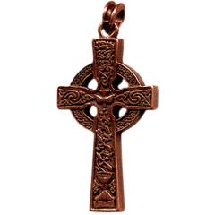 KELTENKREUZ VON AHENNY Altbronze (Kettenanhänger)