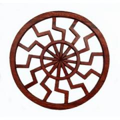 Schwarze Sonne groß (Holz Wandschmuck)