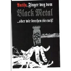 Antifa, Finger weg vom Black Metal ! (Aufkleber)