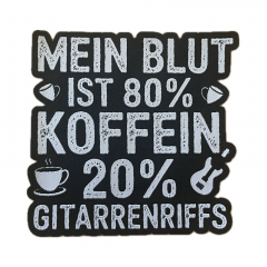 Mein Blut ist 80% Koffein, 20% Gitarrenriffs Aufnäher